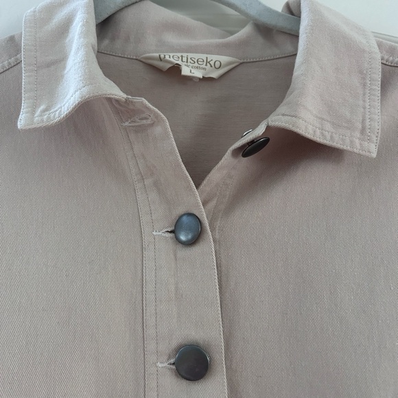 Metiseko Sesame Cashew Blouson 100% Organic cotton jacket. Cargo pockets. Crop - Picture 7 of 16